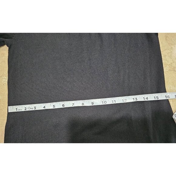NWT Women's Talbots Sweater Dress Black Merino Wool Blend Pleated Neckline Sz S - Picture 6 of 6